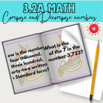 Preview of 3rd grade Math Compose and decompose numbers Expanded form place value STAAR 3.2