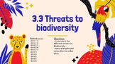 3.3 Threats to biodiversity ESS (Environmental Systems and