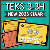 3.3H ★ Comparing Fractions ★ NEW Question Types ★ 2023 STA