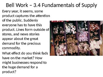 Preview of 3.4 Fundamentals of Supply POWERPOINT (Economics)