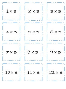 3 & 4 Multiplication Memory by Miss Nerney | Teachers Pay Teachers