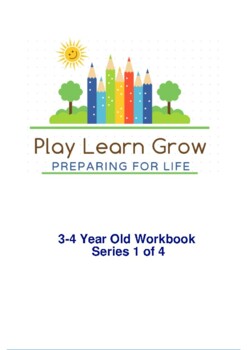 Preview of 3-4 Year Old Activity Workbook Series 1