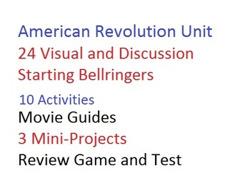 Preview of American Revolution 3-5 Week Unit: No Prep
