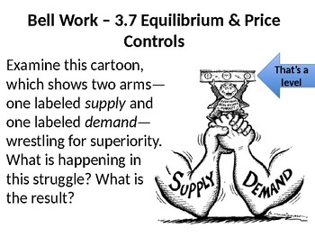 Preview of 3.7 Equilibrium and Price Controls POWERPOINT (Economics)