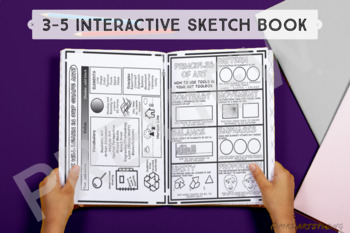 Preview of 3-5 Interactive Sketchbook Work pages- Elements & Principles