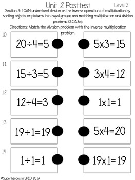 3-5 Special Education Math Curriculum UNIT 2: Division by Superheroes ...