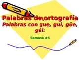 3-5th Grade Spanish Vocabulary - Week 5