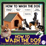 Dog Sequencing 3-6 Pictures Boom Cards for Speech Therapy 