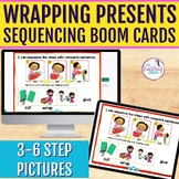 3-6 Picture Sequencing for How to Wrap A Present Boom Cards™