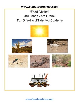 Preview of 3- 8 Grade, "Food Chains" Reading/Science for the Gifted/Talented