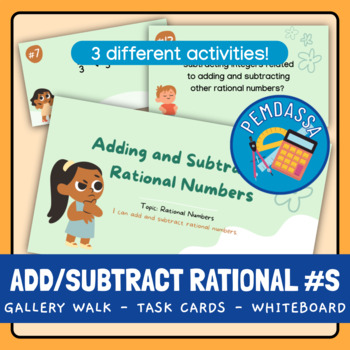 Preview of 3 ACTIVITIES for Adding and Subtracting Rational Numbers! (includes negatives)
