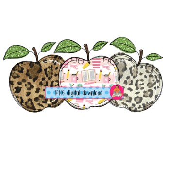 Preview of Apple Trio clip art PNG Sublimation Digital Download