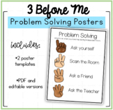 3 Before Me Problem Solving Posters & Shh Lamp
