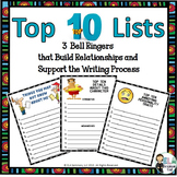 3  Bell Ringers: Top 10 Lists that Support the Writing Process
