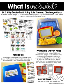 A Three Billy Goats Gruff Play Dough Kit for Kids