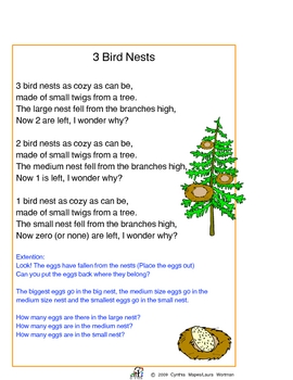 3 Birds Nests by C and L Curriculum | TPT