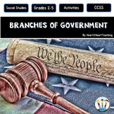 3 Branches of Government Activity, Reading Passages & Flip