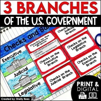 Preview of 3 Branches of Government Activity | Social Studies Interactive Notebook