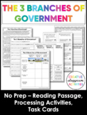 3 Branches of Government Civics Activities