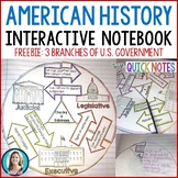 3 Branches of Government Interactive Notebook Activity FREE