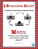 3 Branches of Government Menu- Assessment Activity
