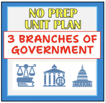 Preview of 3 Branches of Government! NO PREP UNIT PLAN