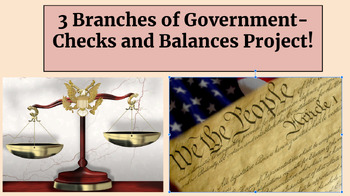Preview of 3 Branches of Government Notes, Activities, and Assessment!