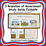 3 Branches of Government Study Guide Foldable