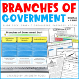 3 Branches of Government Activity | Interactive Notebook | Google Slides