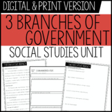 3 Branches of Government Unit - digital learning