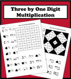 3 By 1 Digit Multiplication Color Worksheet