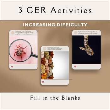Preview of 3 CER Activities Packet
