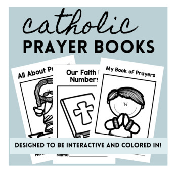 3 Catholic Paper Books - Black and White by Elementary Briana | TpT