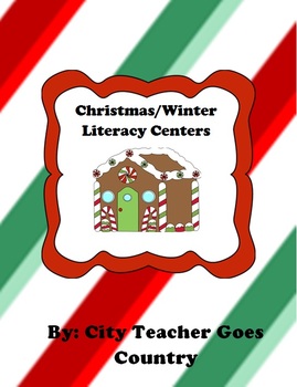 Preview of 3 Christmas/Winter Literacy Centers - 3rd grade