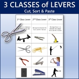 3 Classes of Levers Cut-Sort-Paste Science Worksheet