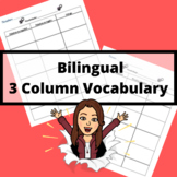 Bilingual 3 Column Vocabulary