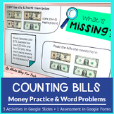 Counting Money Activities in Google Slides |Counting Bills