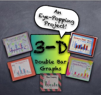 Preview of 3-D Double Bar Graphs PROJECT from Student Generated Survey Data - Fun Project