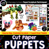  Paper Sculpture Hand Puppets! 3-D Folded Paper Craft Acti