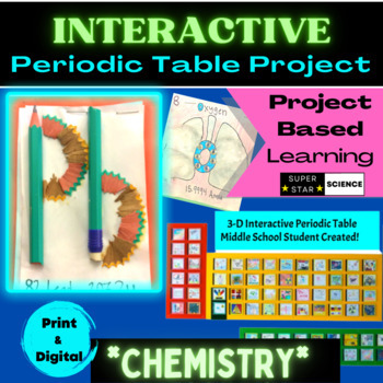 Preview of 3-D Periodic Table of Elements Project FUN Chemistry Research Activity