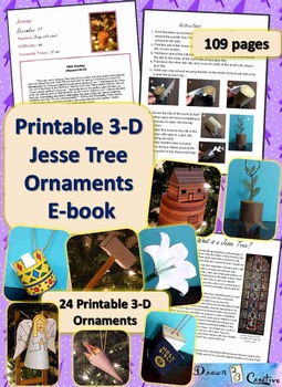 Preview of 3-D Printable Jesse Tree Ornaments E-book