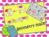 3-D Shape Geometry Maze Activity