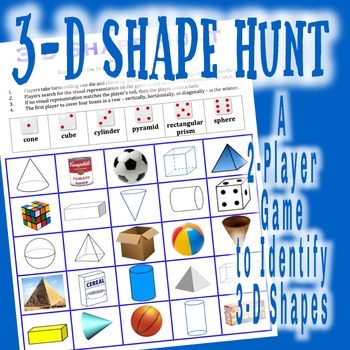 3-D Shape Hunt - A 2-player game to identify three dimensional shapes