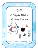 3-D Shape Sort - Winter Theme