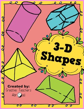 Preview of Math 3-D Shapes Activity