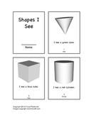 3-D Shapes Mini Book in English and Spanish!