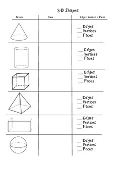 Preview of 3-D Shapes Notes