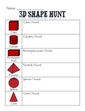 3-D Shapes Scavenger Hunt