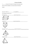 3-D Shapes and Nets notes