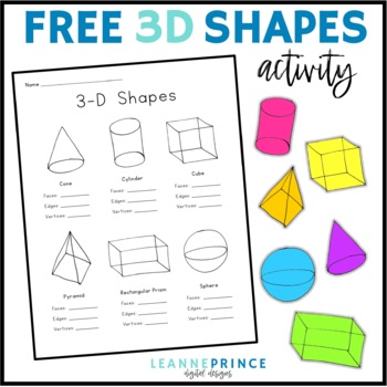 3-D Shapes facts worksheet